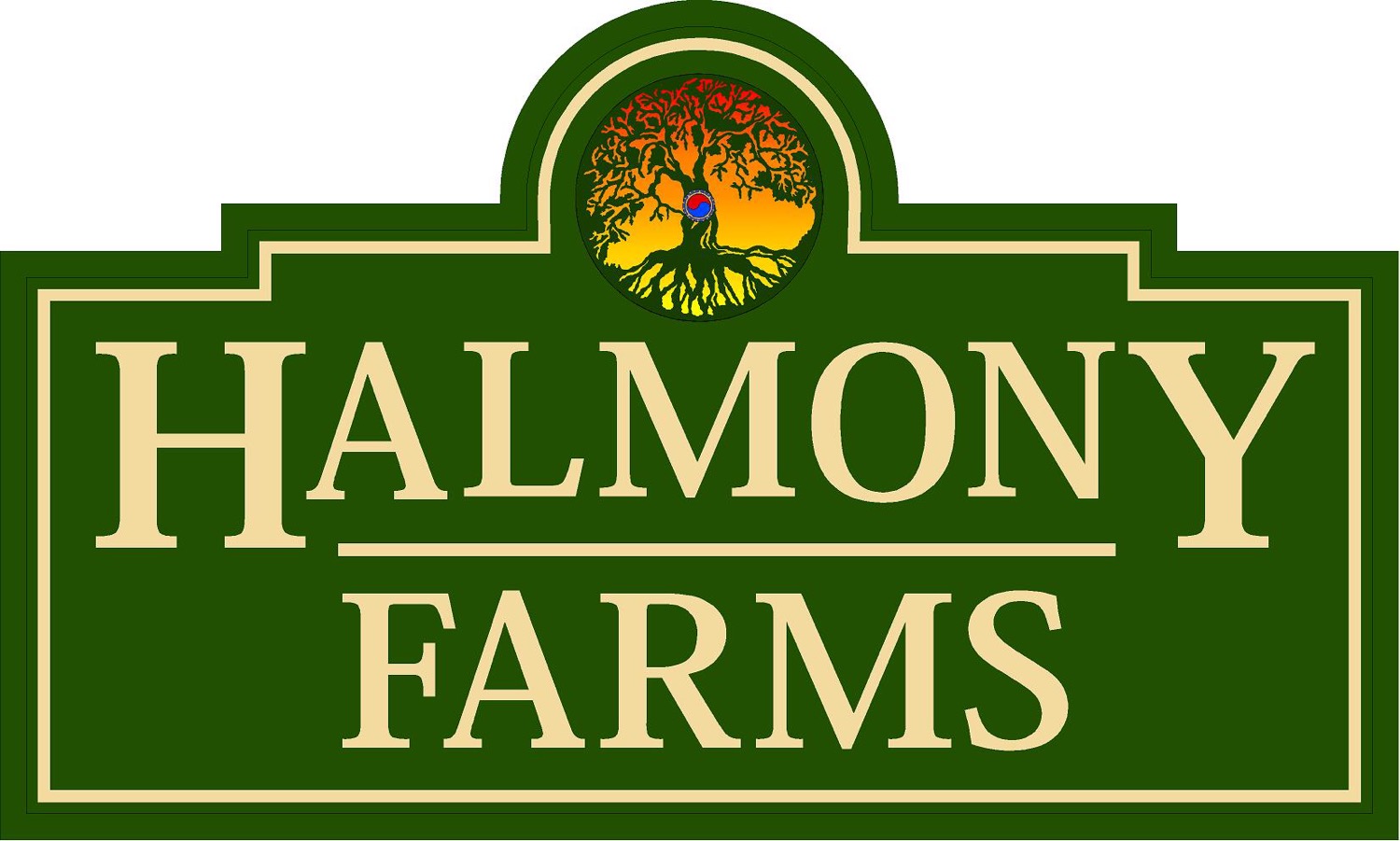 Halmony Farms sign